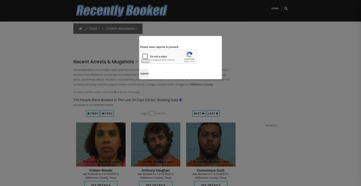 Preview of recentlybooked.com