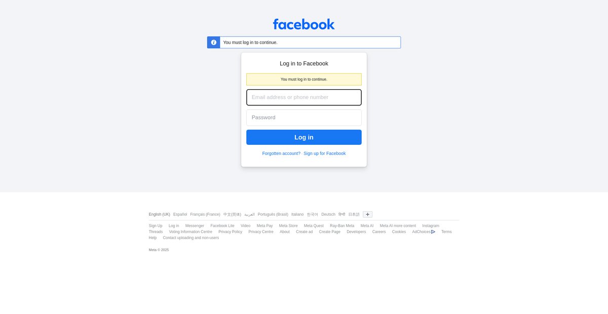 Preview of facebook.com