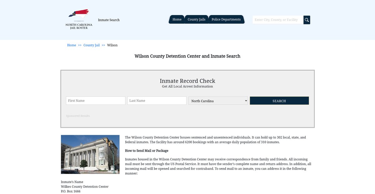 Preview of northcarolinajailroster.com