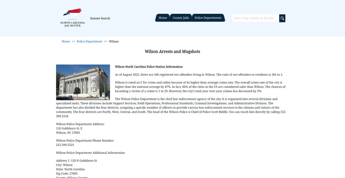 Preview of northcarolinajailroster.com