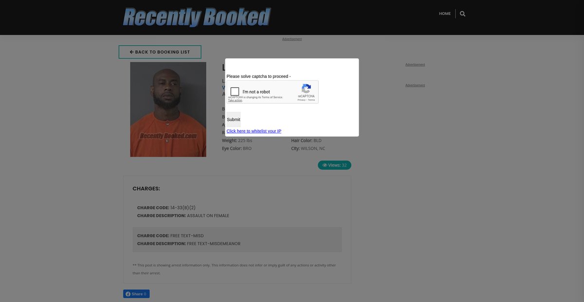 Preview of recentlybooked.com
