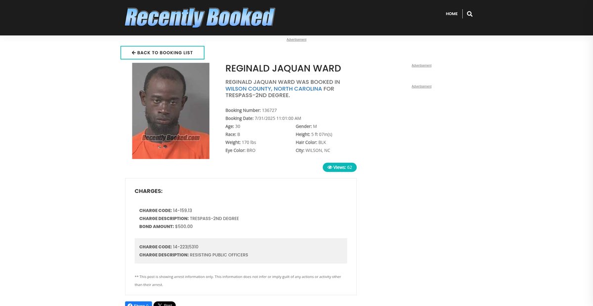 Preview of recentlybooked.com