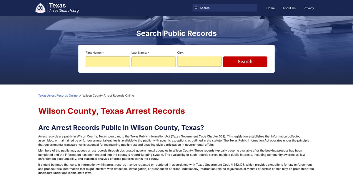 Preview of texasarrestsearch.org