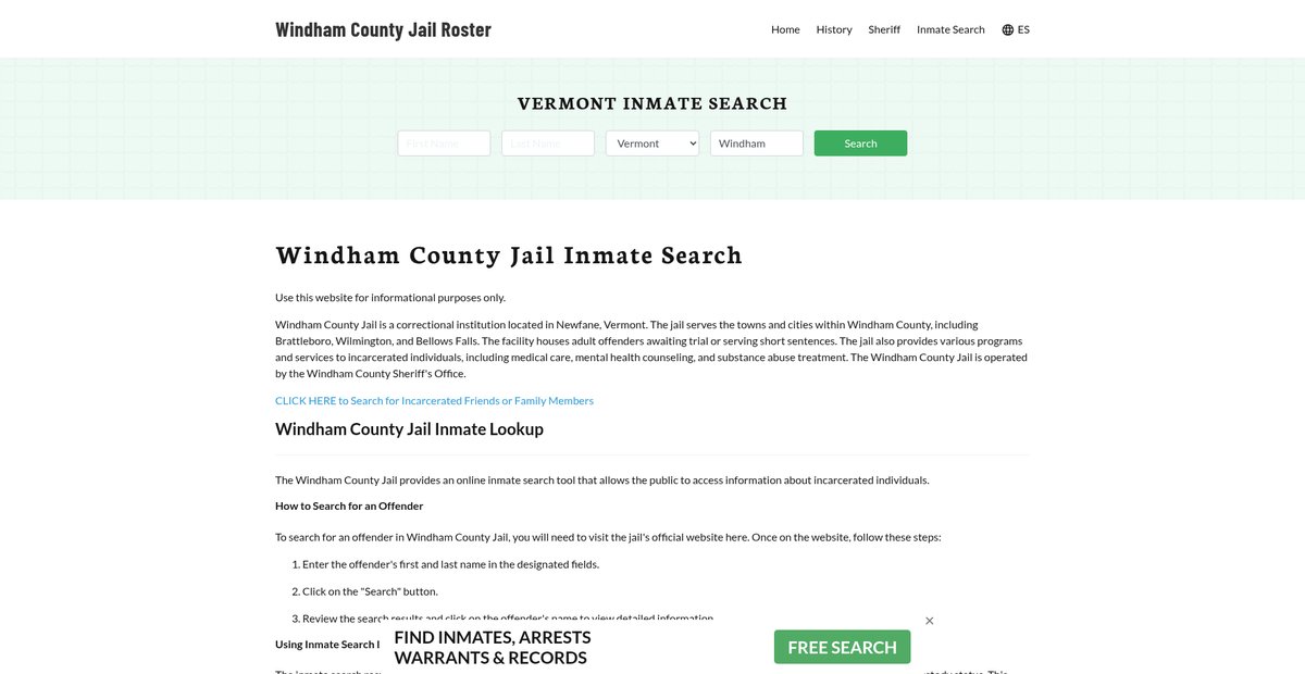 Preview of windhamcountyjail.org