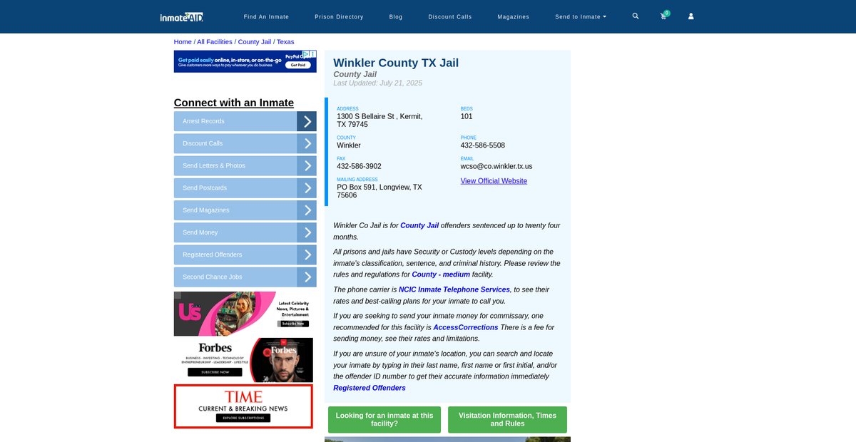 Preview of inmateaid.com