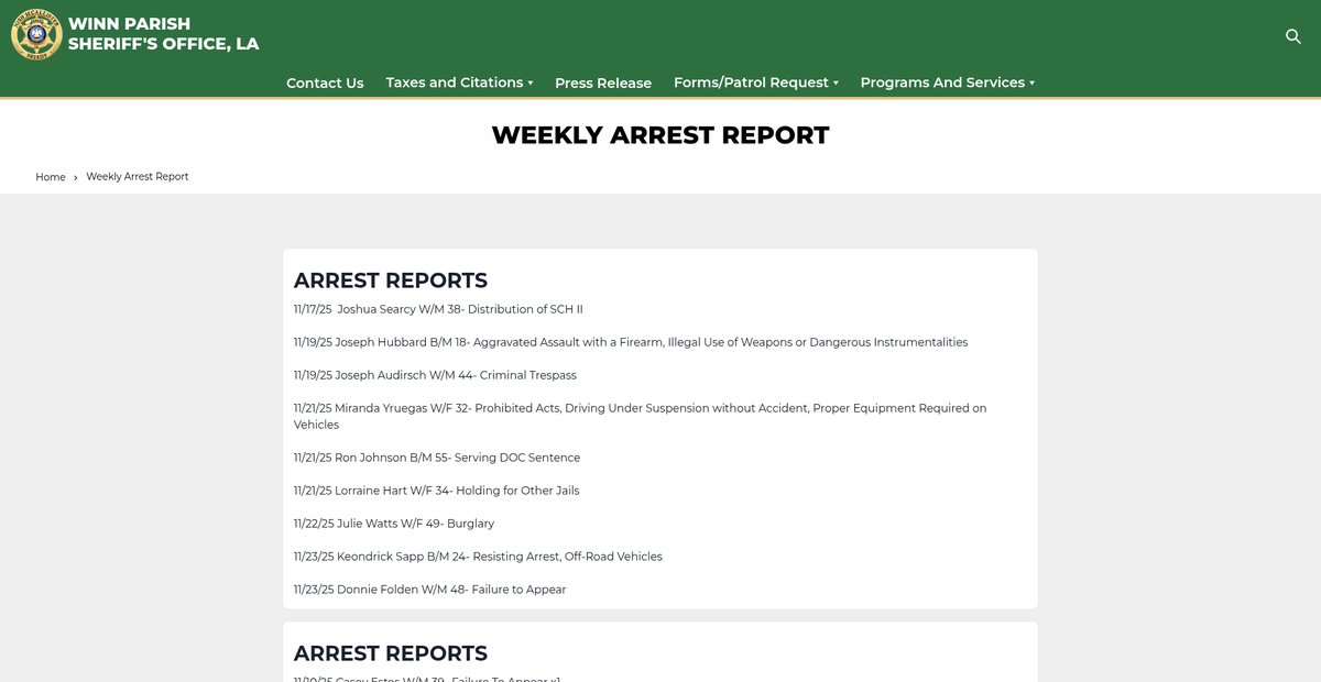 Preview of winnsheriff.gov