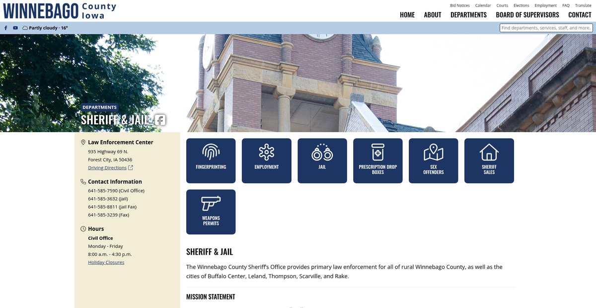 Preview of winnebagocountyiowa.gov