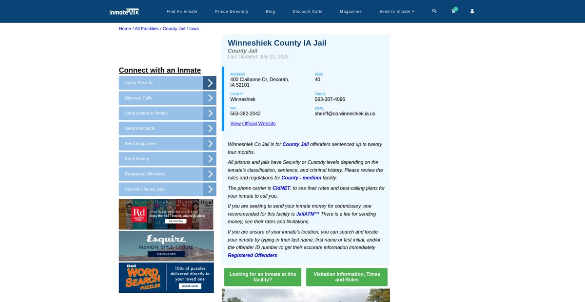 Preview of inmateaid.com