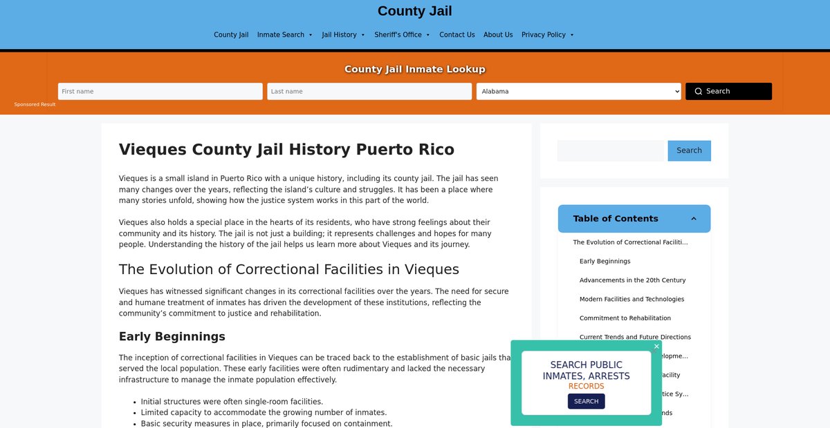 Preview of winneshiek.countyjail.org