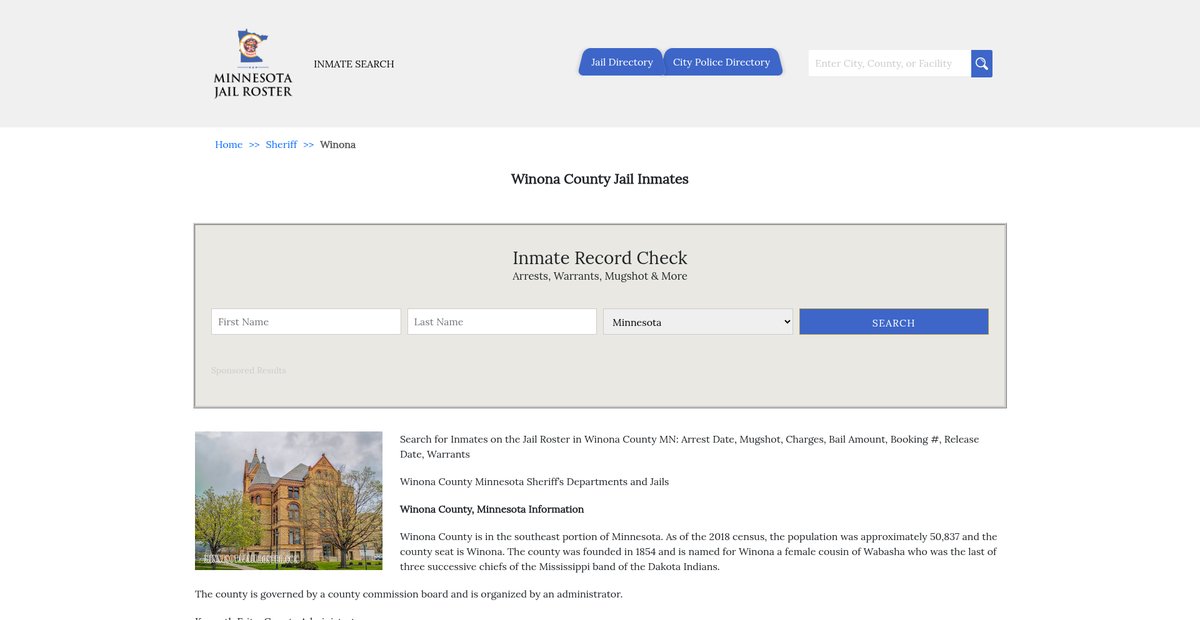Preview of minnesotajailroster.com
