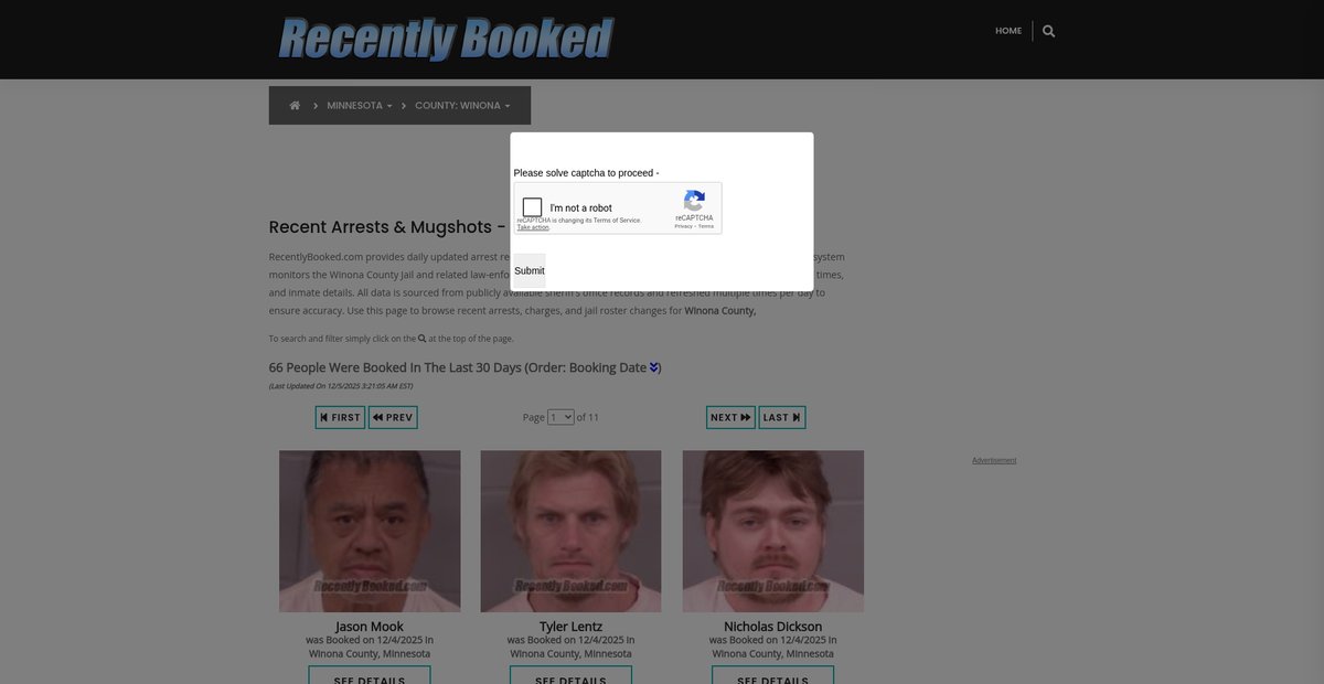 Preview of recentlybooked.com