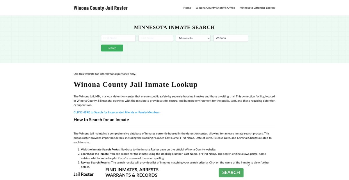 Preview of winonacountyjail.org
