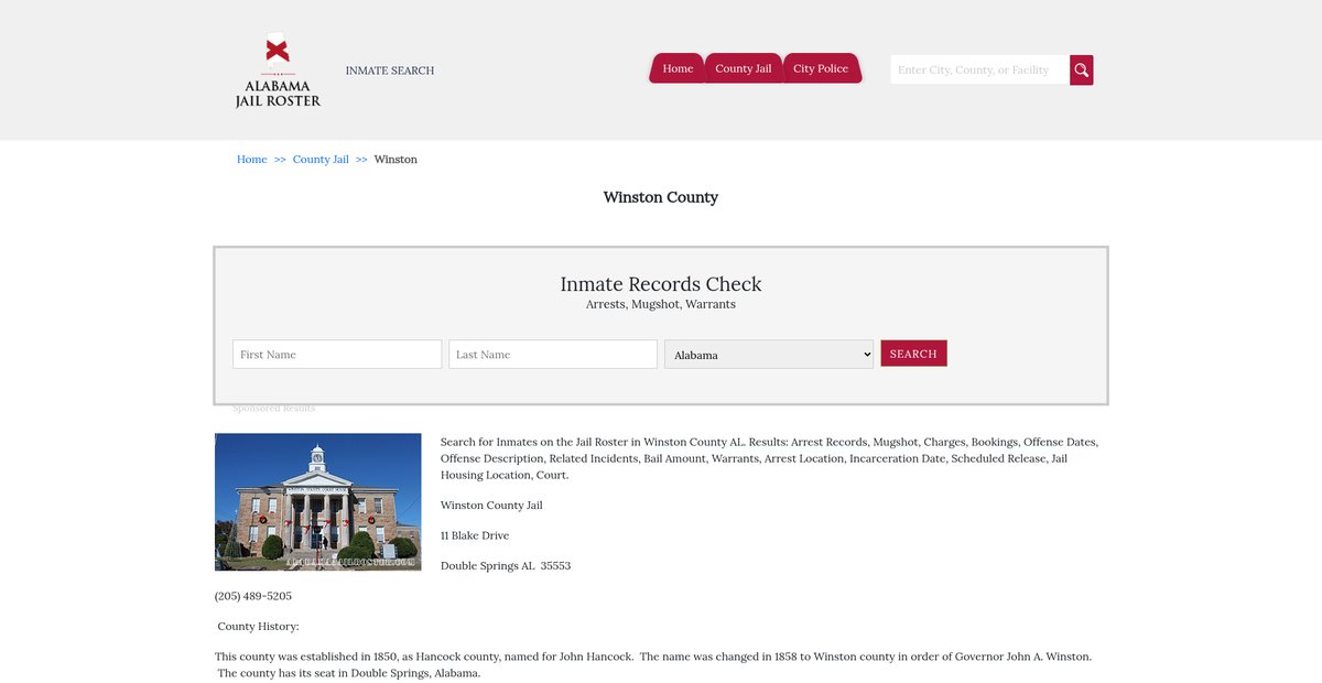 Preview of alabamajailroster.com
