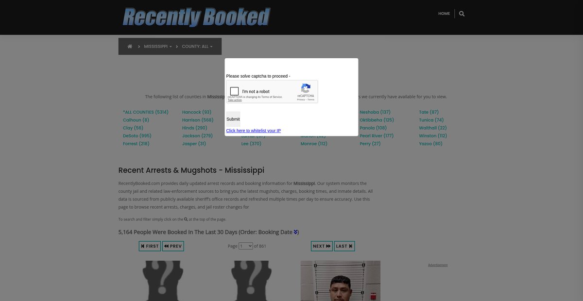 Preview of recentlybooked.com