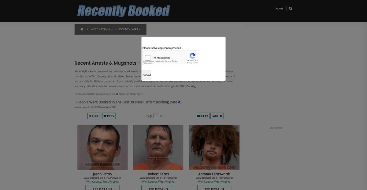 Preview of recentlybooked.com