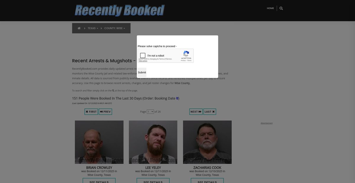Preview of recentlybooked.com