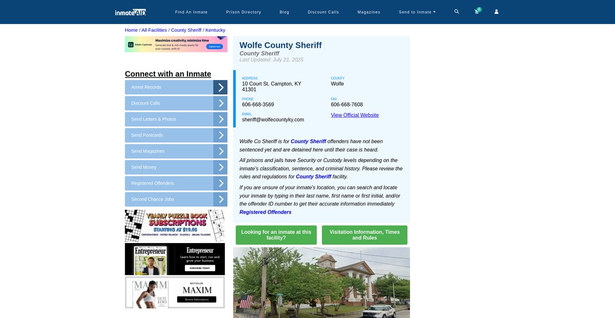 Preview of inmateaid.com