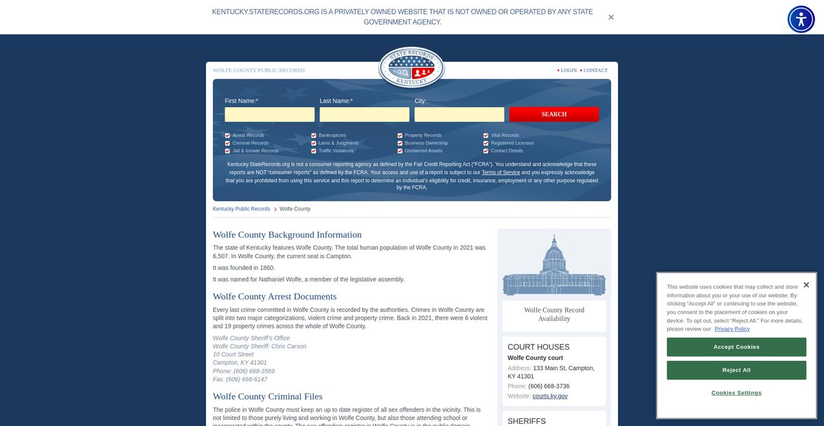 Preview of kentucky.staterecords.org