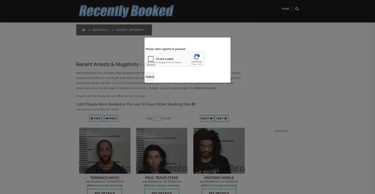 Preview of recentlybooked.com