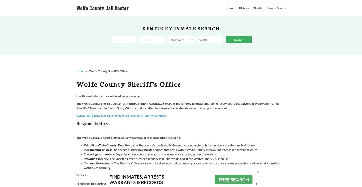 Preview of wolfecountyjail.org