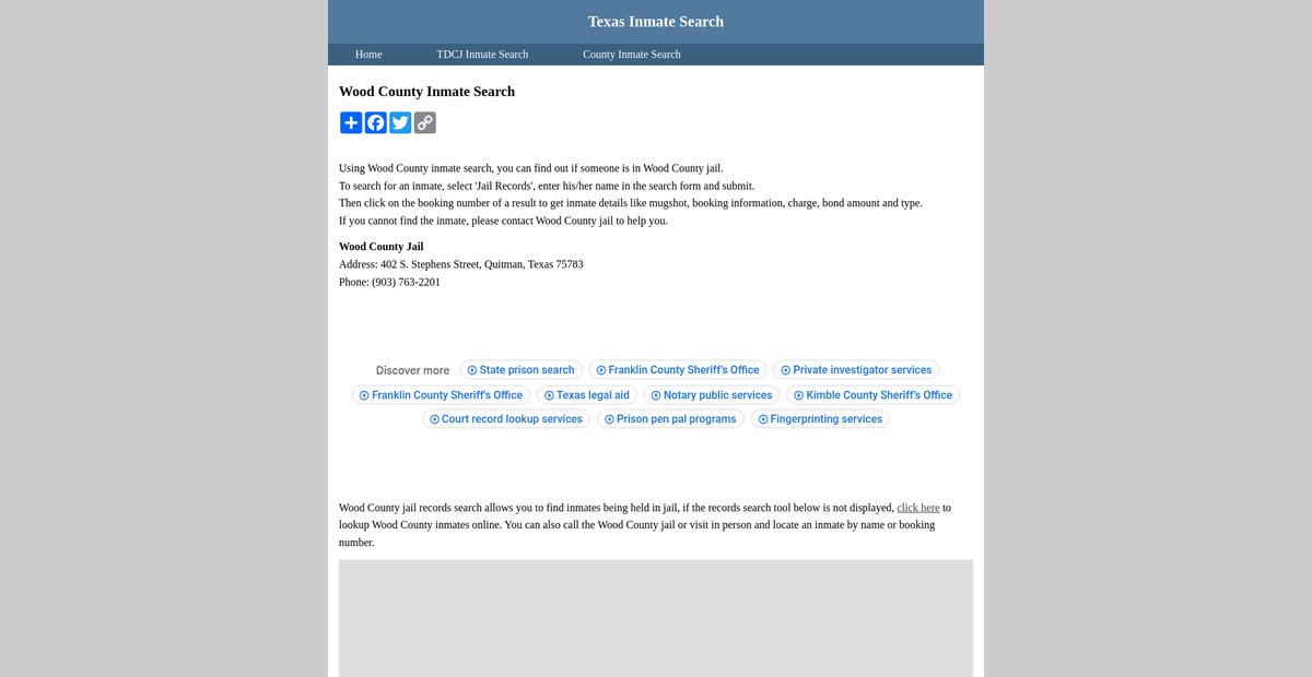 Preview of inmatesearchtexas.org