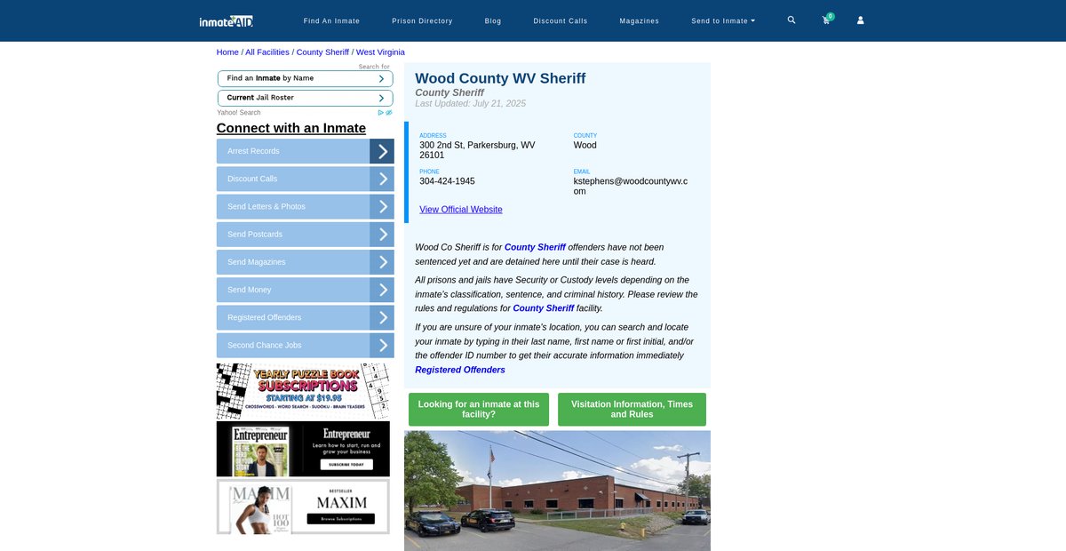 Preview of inmateaid.com