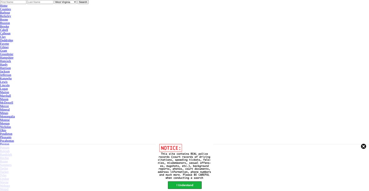 Preview of westvirginia.arrests.org