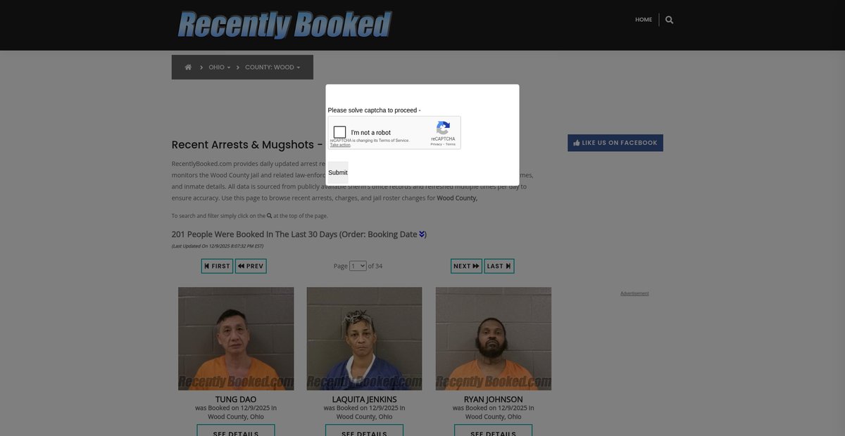 Preview of recentlybooked.com