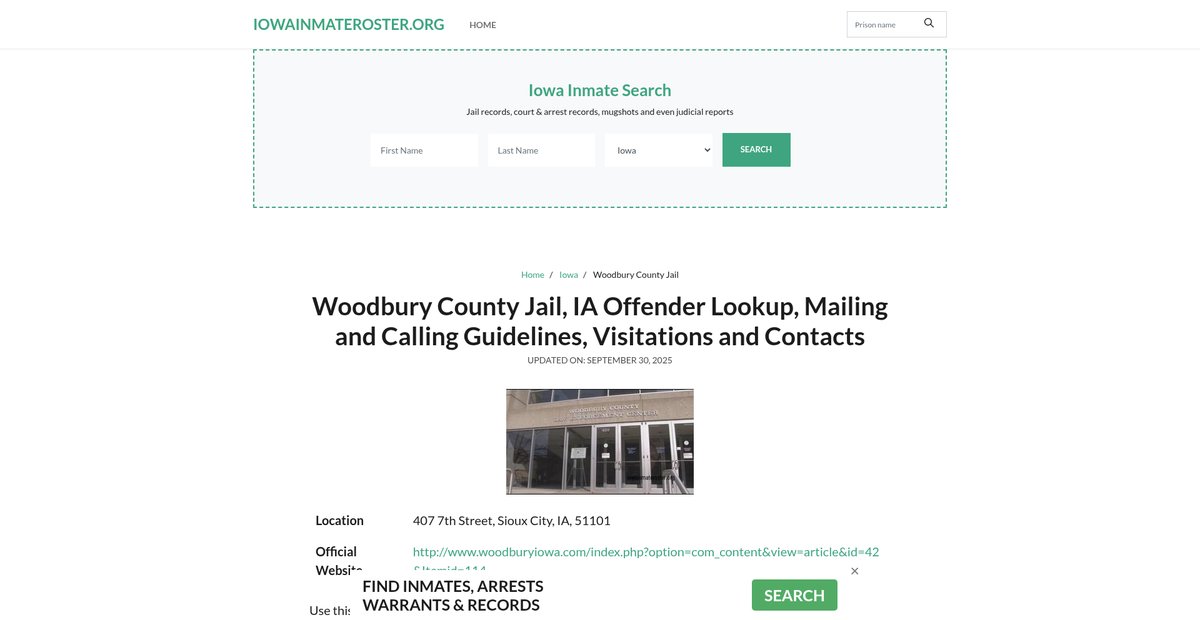 Preview of iowainmateroster.org