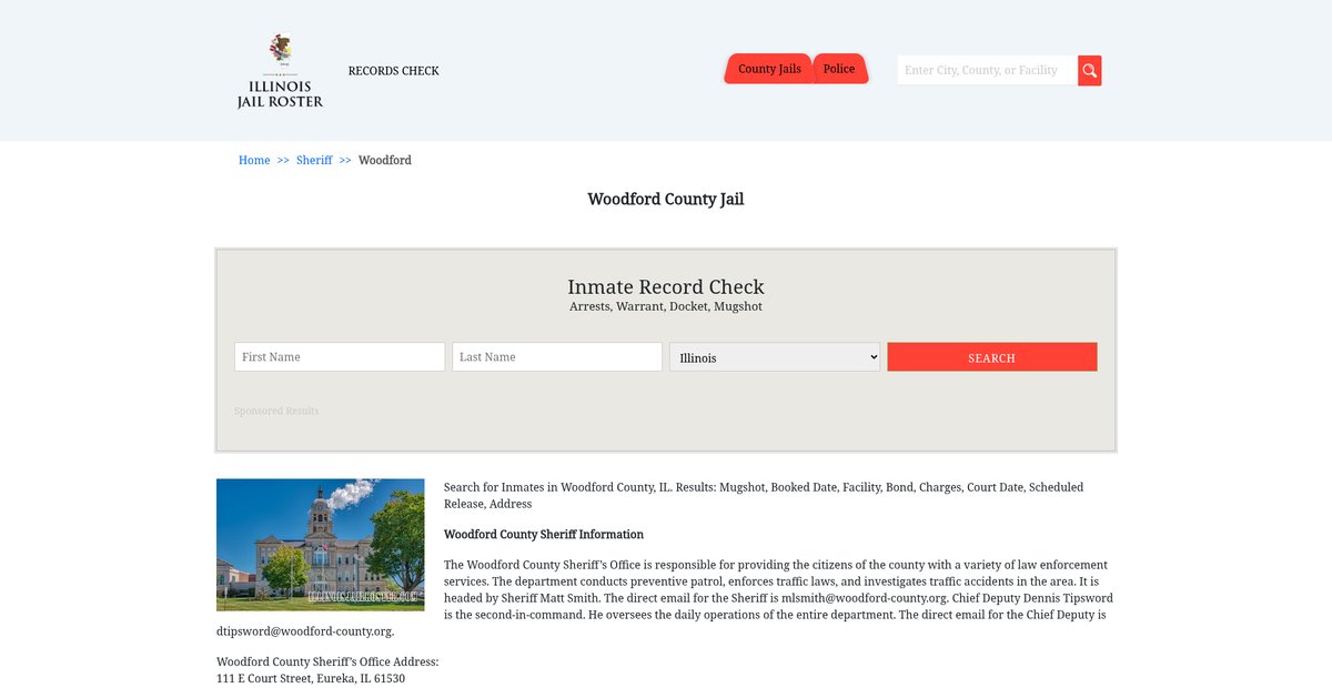 Preview of illinoisjailroster.com