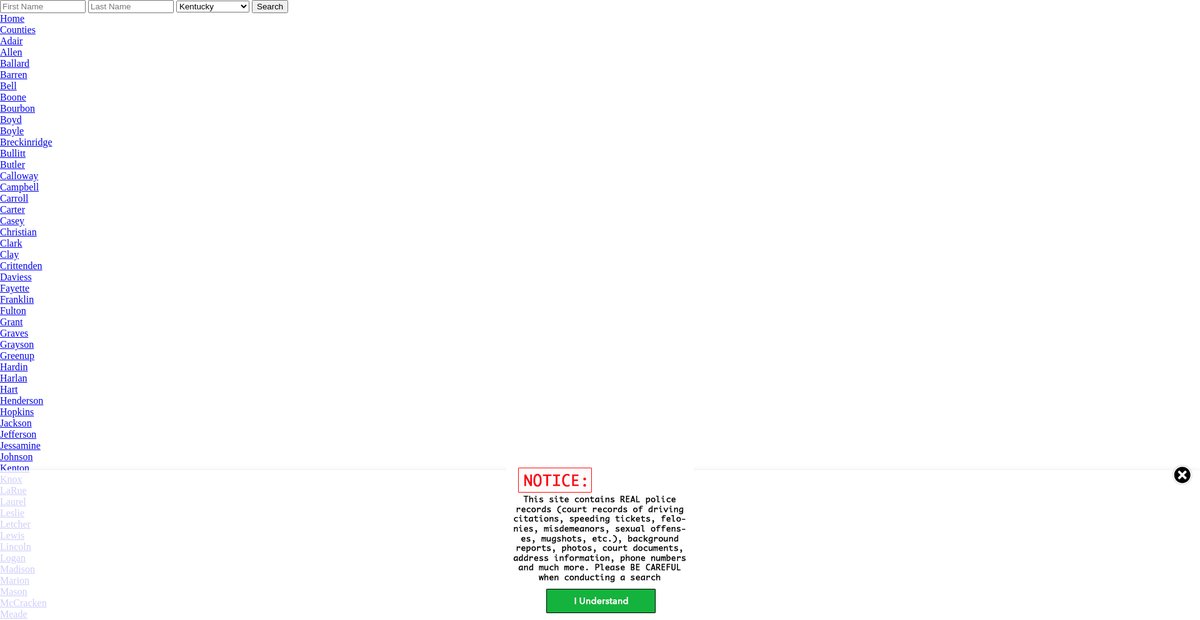 Preview of kentucky.arrests.org