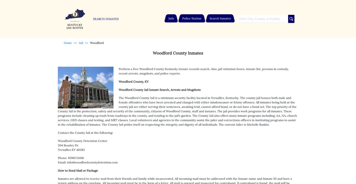 Preview of kentuckyjailroster.com