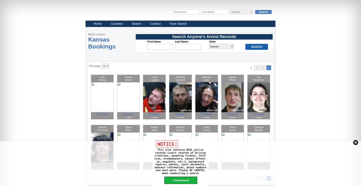 Preview of kansas.arrests.org