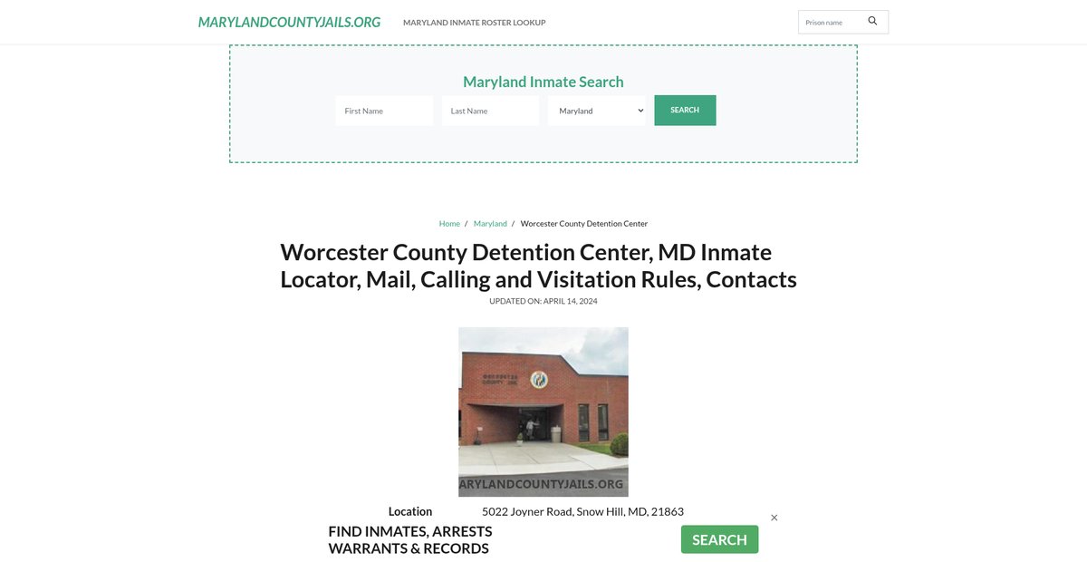 Preview of marylandcountyjails.org