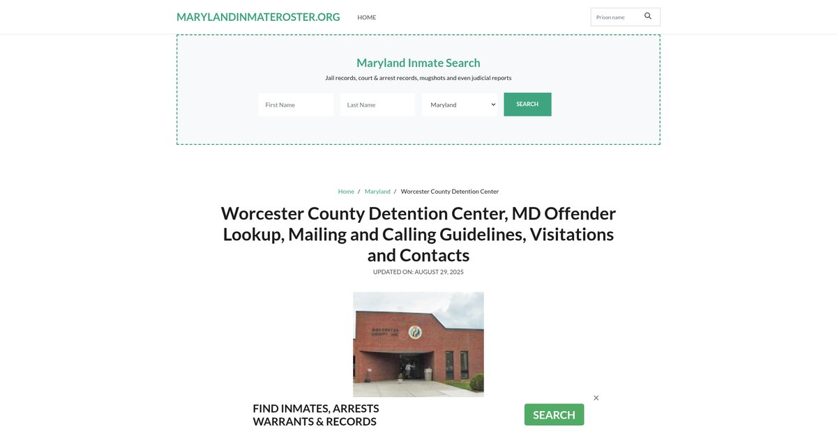 Preview of marylandinmateroster.org