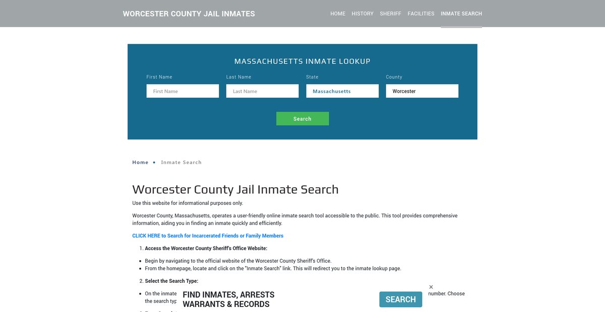 Preview of worcesterjailroster.org