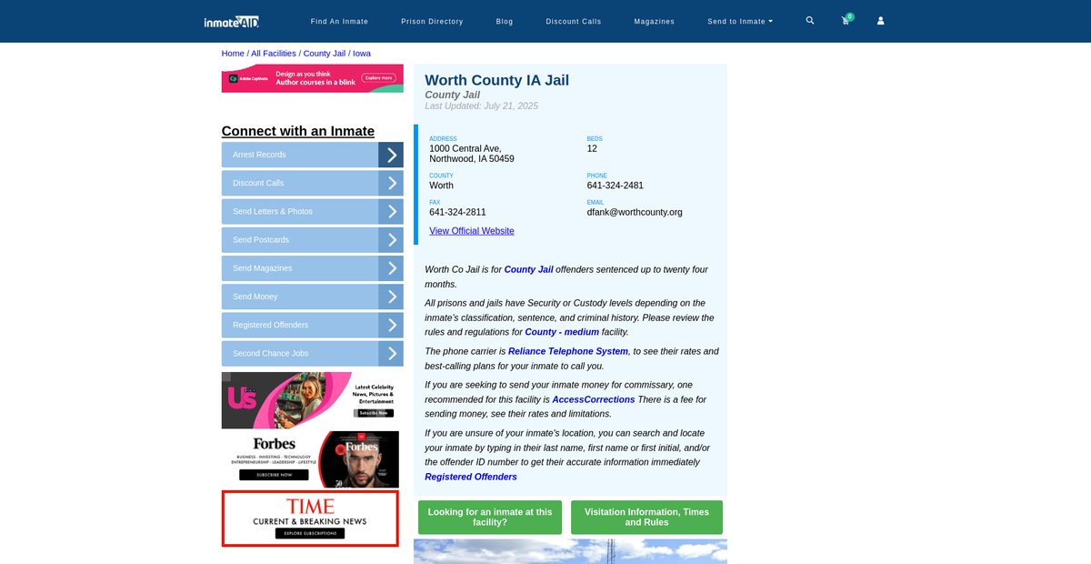 Preview of inmateaid.com