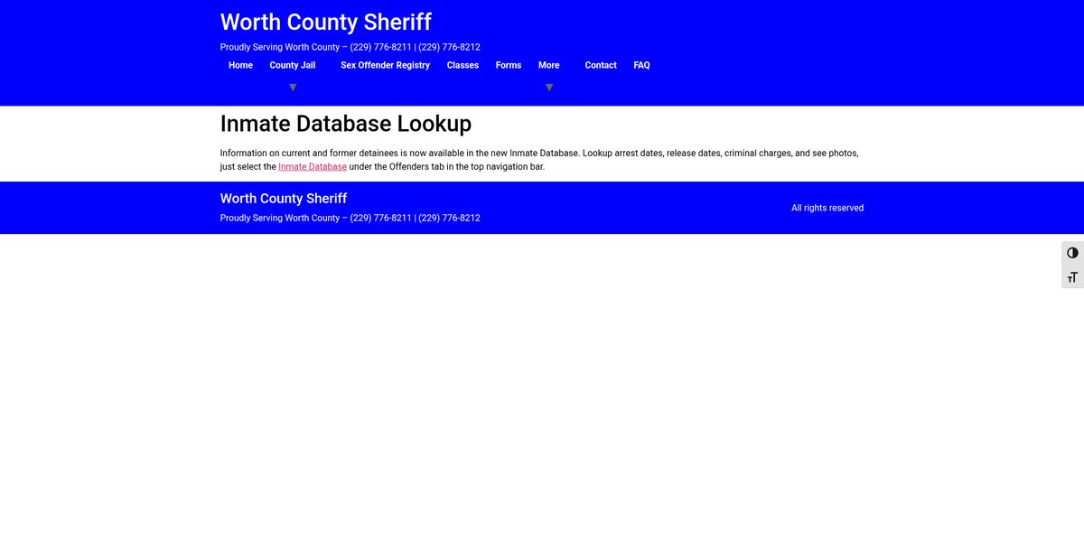 Preview of worthcountysheriff.com