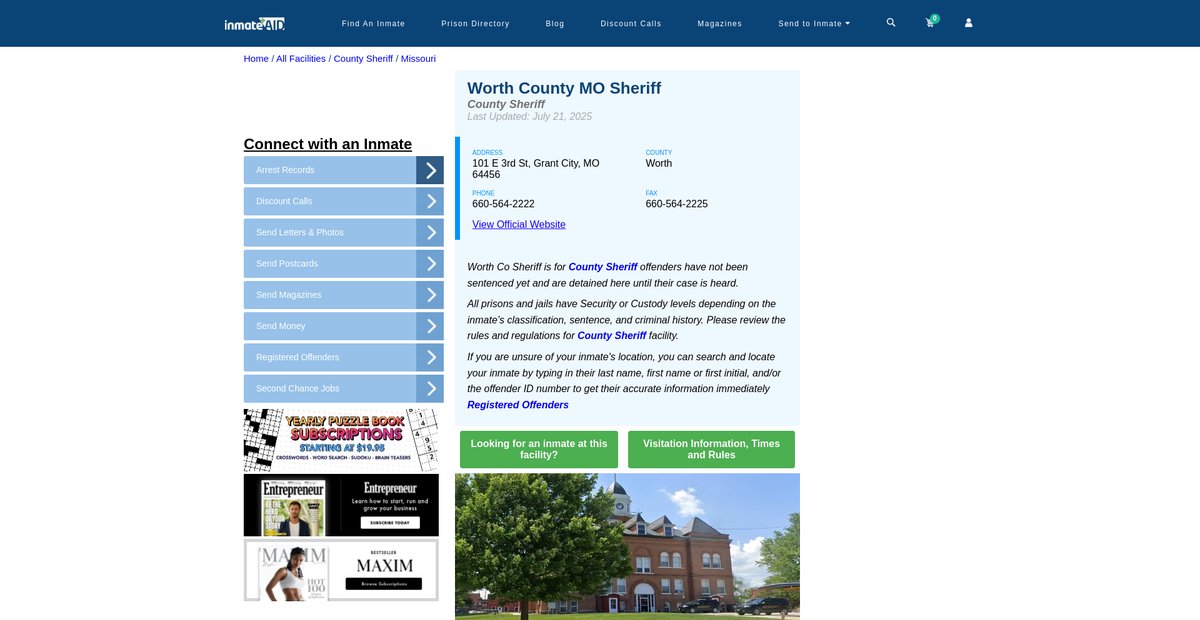Preview of inmateaid.com