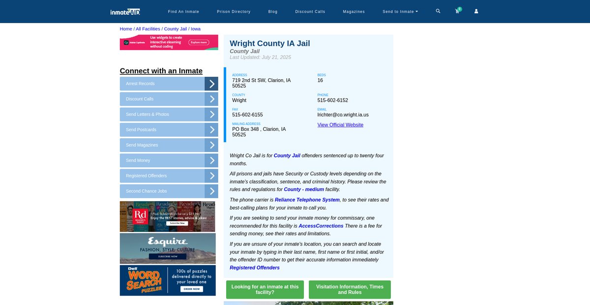 Preview of inmateaid.com