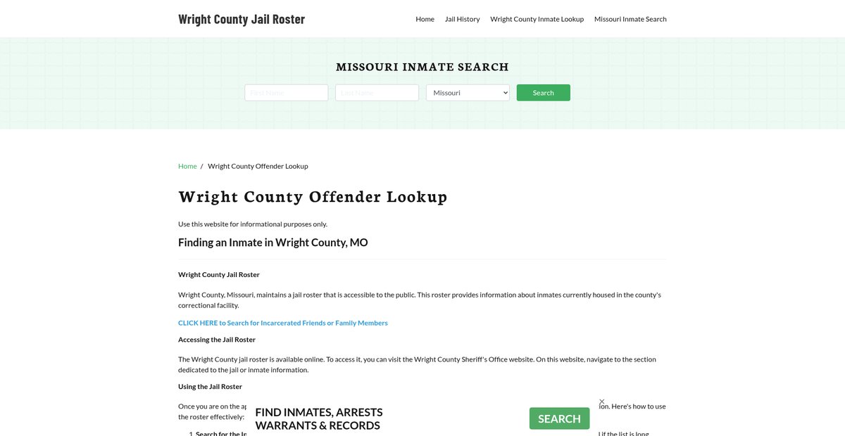 Preview of wrightcountysheriff.net