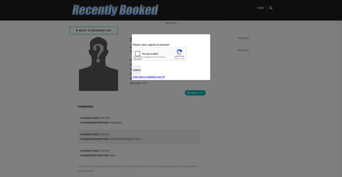Preview of recentlybooked.com