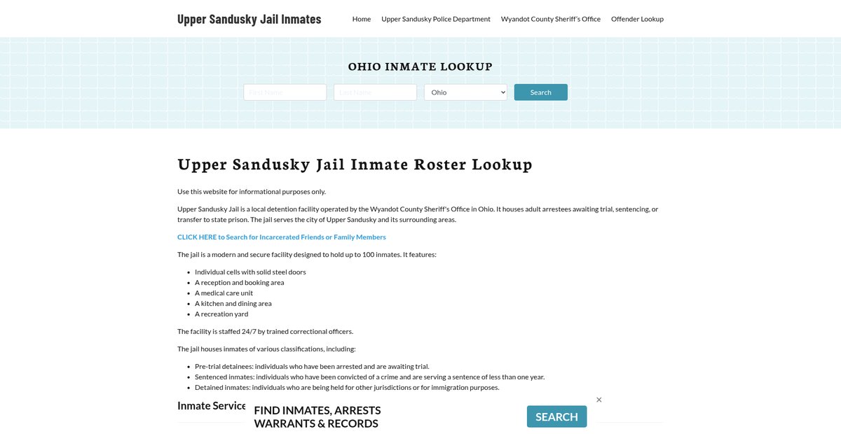 Preview of uppersanduskyjail.org