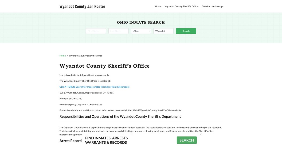 Preview of wyandotcountyjail.org
