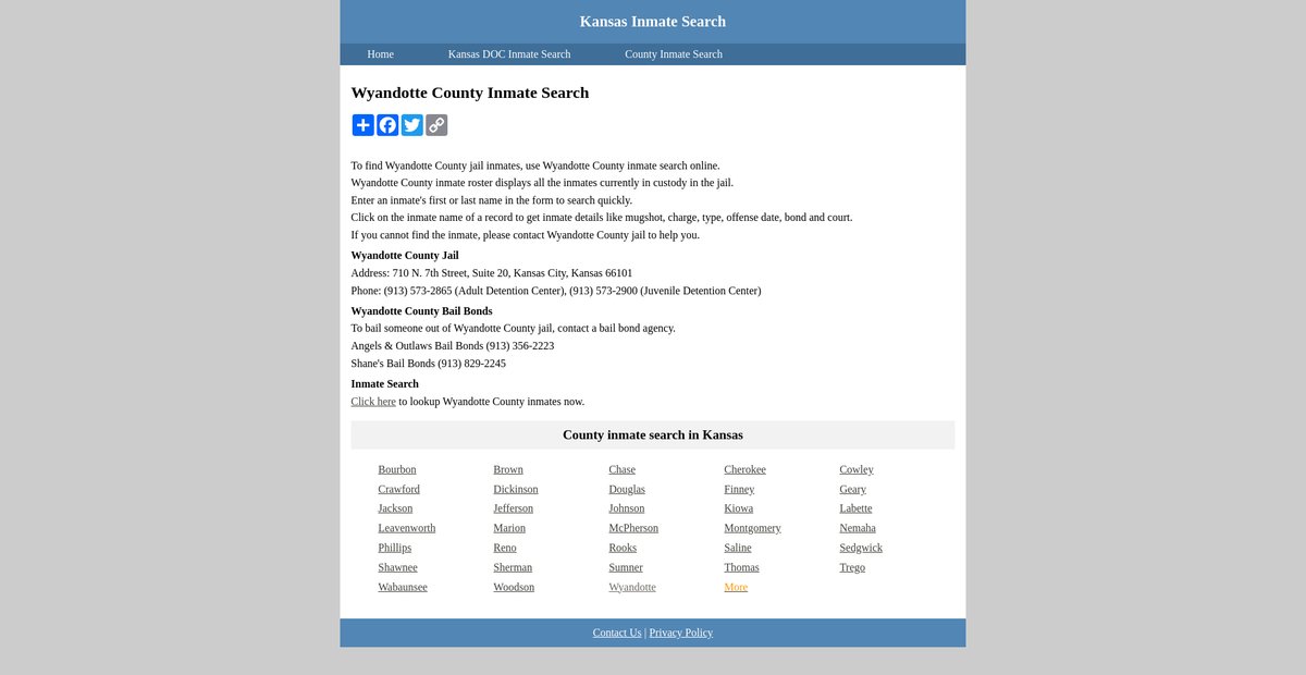 Preview of inmatesearchkansas.org