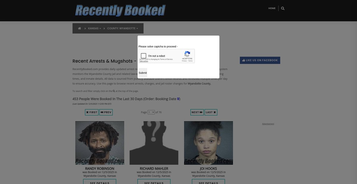 Preview of recentlybooked.com