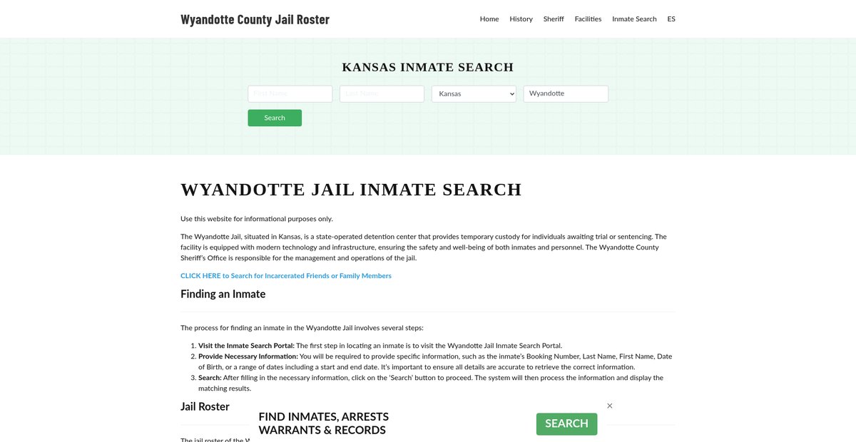 Preview of wyandottecountyjail.org