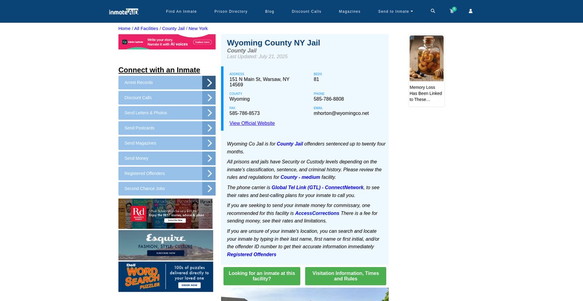 Preview of inmateaid.com