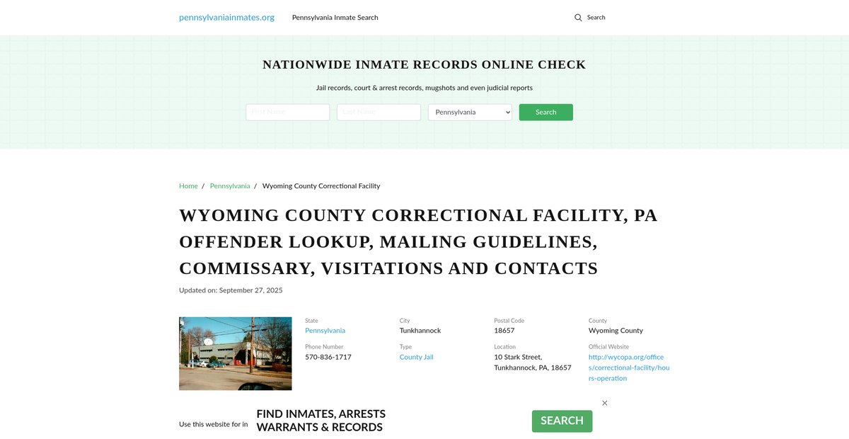 Preview of pennsylvaniainmates.org