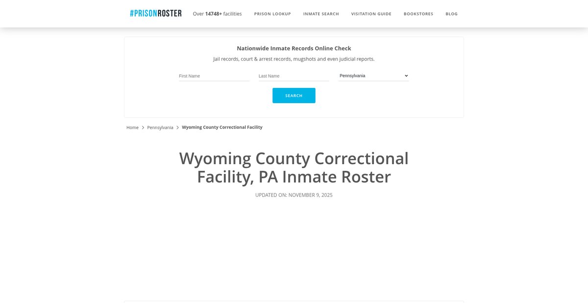 Preview of prisonroster.com